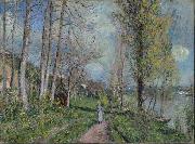 Alfred Sisley Banks of the Seine at By Germany oil painting artist